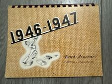 Vintage 1946-1947 Desk Calendar Baird Associates Cambridge Massachusetts Rare picture