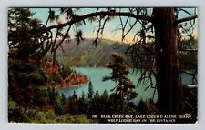Lake Coeur D'Alene ID-Idaho, Blue Creek Bay, Antique, Vintage c1930 Postcard picture