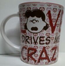 Valentines Day Coffee Mug Love Drives Me Crazy Ceramic Tea Cup Gibson   picture