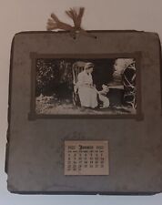 1922 Calendar with Photograph of a Charming Woman Showing Love to Her Loyal Dog picture