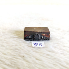 Vintage Om Shri Ganeshaya Namah Text Metal Wooden Printing Stamp Seal 79B picture