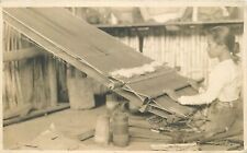 Postcard RPPC Philippines SE Asia Woman making cloth loom 23-1645 picture