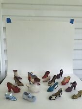 Vintage Miniature Ceramic Collectible Shoes Lot Of 18 picture