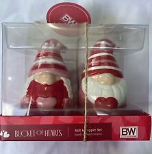 NEW BW Boston Warehouse GNOME COUPLE SALT & PEPPER SHAKERS picture