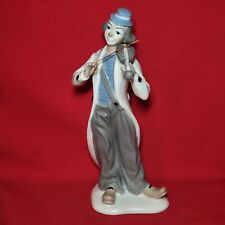 Vintage Porcelain Clown Playing Violin Figurine picture