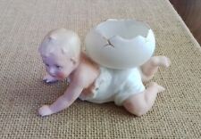 RARE GEBRUDER HEUBACH EASTER BABY WITH EGG SHELL ON BACK picture