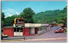 Asheville, North Carolina NC - Buck's Famous Restaurants - Vintage Postcard picture