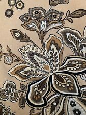 1 Yard  Scalamandre fabrics -Aldeburg Pailey- Printed -100% Cotton-multi Browns picture