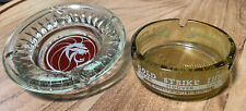 Lot Of 2 Vintage Glass Ashtrays NEVADA MGM GRAND & GOLD STRIKE INN HOOVER DAM picture