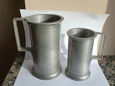 VTG Set (2) Axel Hasselstrom Pewter Heavy Measures / Measuring Cups Denmark picture