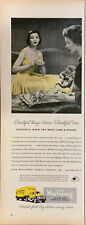 Vintage 1956 Mayflower Movers Woman In Yellow Dress With Friend Advertisement picture