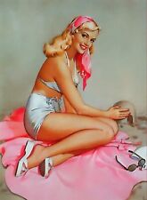 Vintage Pin up By Peter Frusk print photos 8.5x11 gloss photo paper.   picture