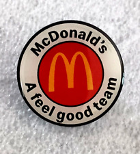 McDonald's Feel Good Team Fast Food Employee Lapel Hat Pin NOS New 2023 picture