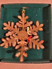 Lunt Silver Pierced Snowflake-Goldplated Snowflake Vintage 2002 picture
