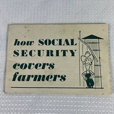 Vintage Social Security for Farmers 1955 Booklet Social Security 1955 Booklet picture