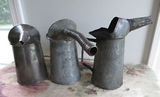 Vintage DOVER 1 Quart Qt Galvanized Metal Oil Can / Spout Handle & (2) OTHERS picture