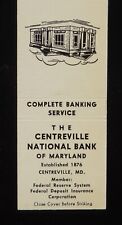 1960s The Centreville National Bank Established 1876 Centreville MD Queen Anne's picture