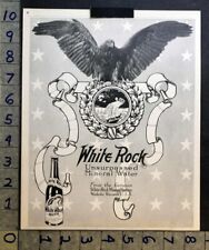 1916 WHITE ROCK MINERAL WATER SPRING WAUKESHA WISCONSIN FAIRY DECOR AD FC5166  picture