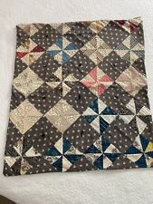 Vintage Black Pinwheel Doll Quilt Small picture