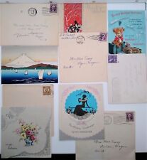 Large Lot of Antique Vintage Assorted Written Letters Cards From 1920s - 1950s picture