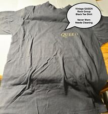 COOL BEANS BLOWOUT: Vintage Size Large QUEEN Rock & Roll T-Shirt Black FB Box picture