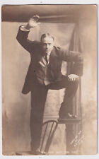 BASEBALL PLAYER AND EVANGELIST BILLY SUNDAY REAL PHOTO ©1908 C.U. WILLIAMS picture