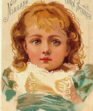  Trade Victorian Card Niagara Corn Starch Pure And Sweet Adorable Portrait Blue picture
