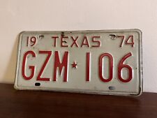 1974 Vintage Texas License Plate picture