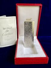 Cartier Lighter Silver Pentagon Super Mint Condition Works 1 Year Warranty Box picture