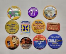 Lot of 11 Vintage Walmart Button Pins picture