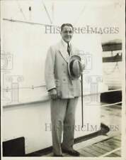 1929 Press Photo Lord Birkenhead, Secretary for India, arrives on S.S. Olympic picture