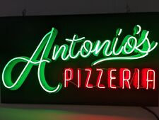 ANTONIOS PIZZERIA Green + Red Neon Sign 60