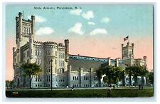 1910 State Armory Providence, Rhode Island RI Antique Postcard picture