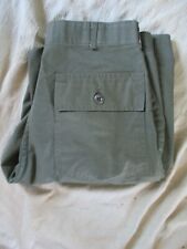 OG 507 true vintage olive green cotton sateen army military uniform pants 29 31 picture
