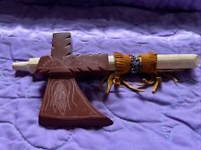 Brand New Pipestone Catlinite Personal Prayer Peace Pipe Signed “Loud thunder” picture