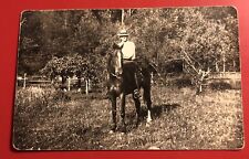1914 July RPPC POSTCARD COWBOY ON HORSE At Ranch In CALIFORNIA picture