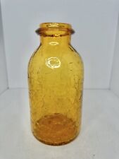 Vintage MCM Blenko Glass 7425s Americana Canister Wheat Crackle 10.5” Stunning picture