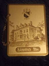 Vintage Sigma Nu Metal Covered Address Book picture