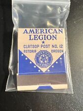 MATCHBOOK - AMERICAN LEGION CLATSOP POST NO. 12 - ASTORIA, OR - UNSTRUCK BEAUTY picture