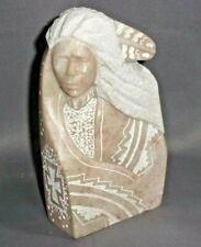 Beautiful MEDICINE MAN, Alabaster Sculpture by Brian Begay, Navajo-Shiprock COA picture