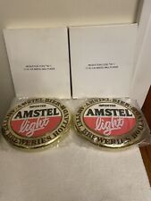 Vintage Amstel Light Beer / Bier  Bar Sign Wall Plaque New In Box 9x8 - Lot of 2 picture