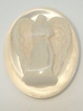  Catholic Guardian Angel In Lucite Pocket Token Glittery Wings Vintage Religious picture