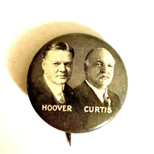 Herbert Hoover Charles Curtis Jugate Pinback Presidential Campaign Button 1928 picture
