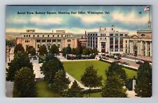 Wilmington DE-Delaware, Aerial View Rodney Square, Post Office, Vintage Postcard picture