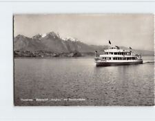 Postcard Thunersee Motorschiff Jungfrau mit Stockhornkette Switzerland picture