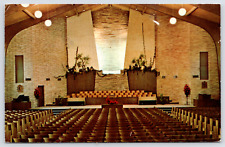 Paris Texas~Calvary Baptist Church Interior~Pastor Oldham~1960s Postcard PC picture