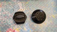 Antique X-Large Chunky Bakelite Hand Carved buttons picture