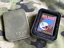 1997 Vintage Zippo Lighter - NFL Tennessee Oilers - Luv Ya Blue Uniform picture