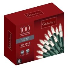 Celebrations 4000-71 Mini Light Set, 20', 100 Clear Lights Connect up to 5 sets picture