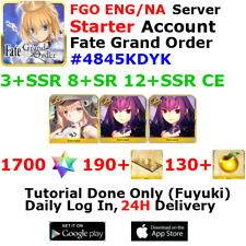 [ENG/NA][INST] FGO / Fate Grand Order Starter Account 3+SSR 190+Tix 1740+SQ #484 picture